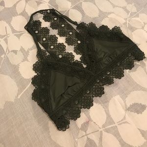 Aerie Bralette - Dark Olive Green